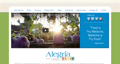 Desktop Screenshot of alegriafresh.com
