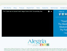 Tablet Screenshot of alegriafresh.com